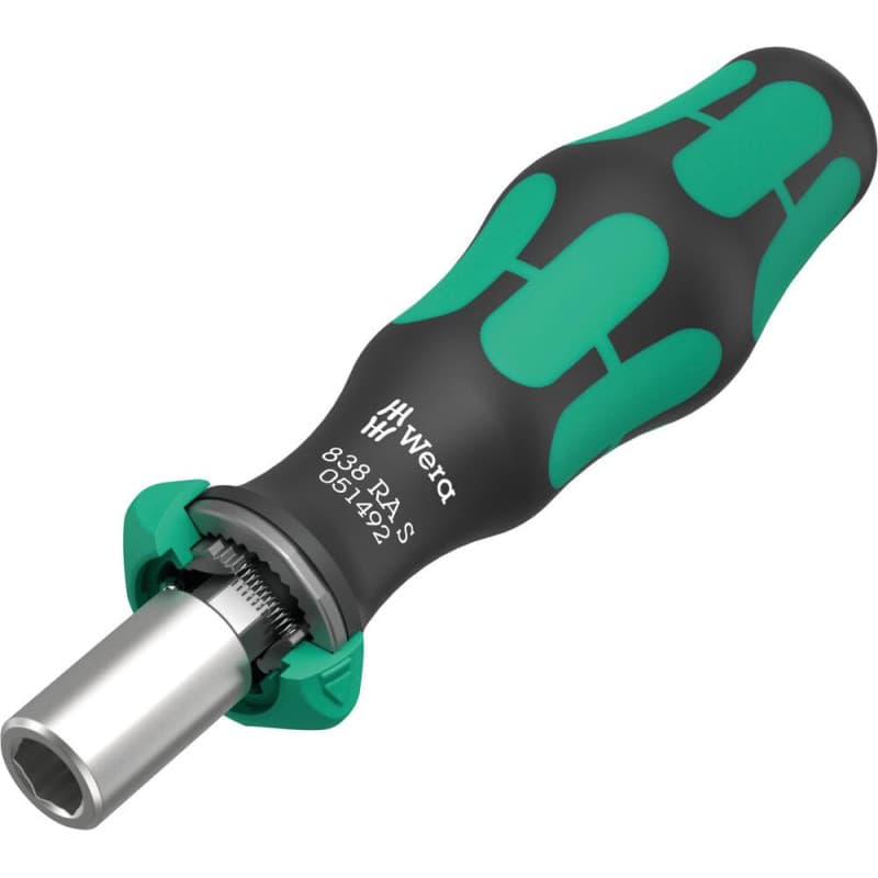 Wera 05051492001 838 RA S Porte-embouts avec fonction cliquet, 1/4", 1/4" x 102 mm