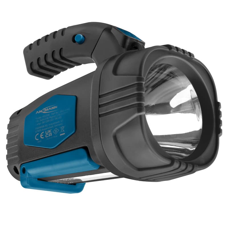 ANSMANN Projecteur LED HS230B (1 pce) – Projecteur à main d'une puissance de 210 lumens max. pour une distance d'éclairage de 21