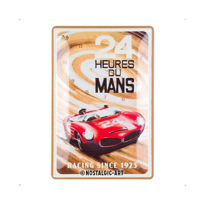Nostalgic-Art Plaque rétro, 20 x 30 cm, 24h Le Mans – Red Car 1963 – Idée cadeau pour fans de moteur, Official License Product (