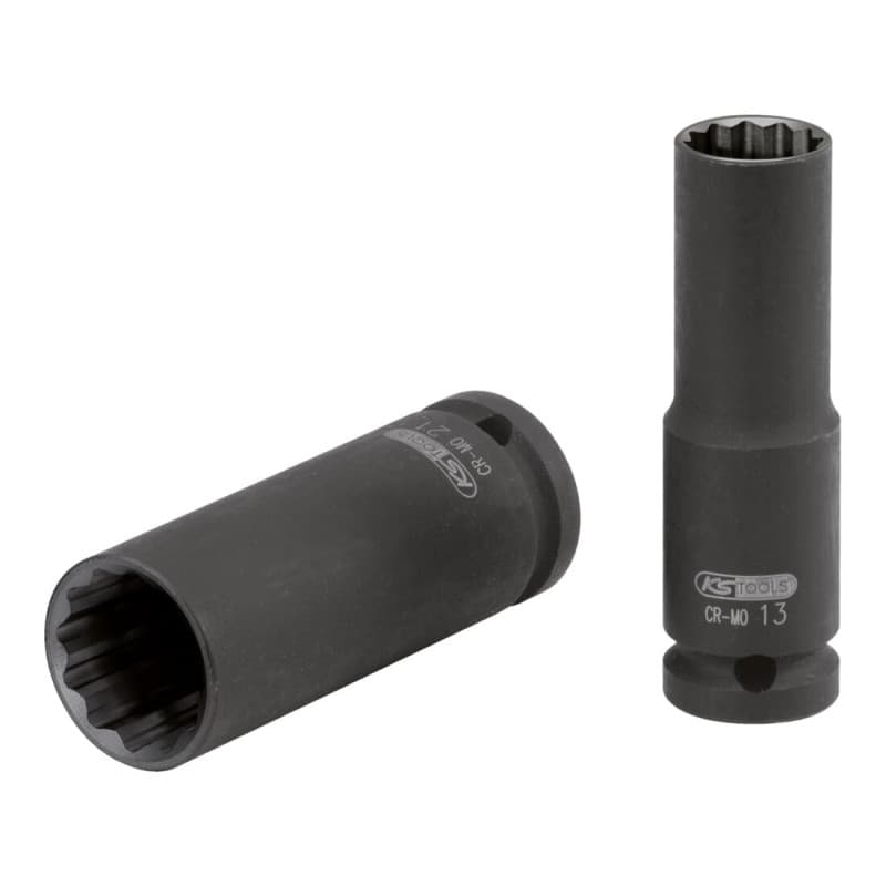 KS Tools 515.0946 - Douille longue à chocs 12 pans 1/2" - 14mm - En Chrome Molybdène - Uniquement pour utilisation à chocs