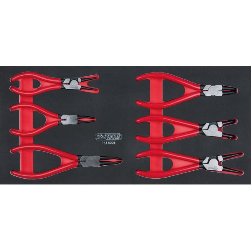 Module de pinces a Circlips - KSTOOLS - 6 pinces - Découpe laser - Mousse imputrescible - A circlip