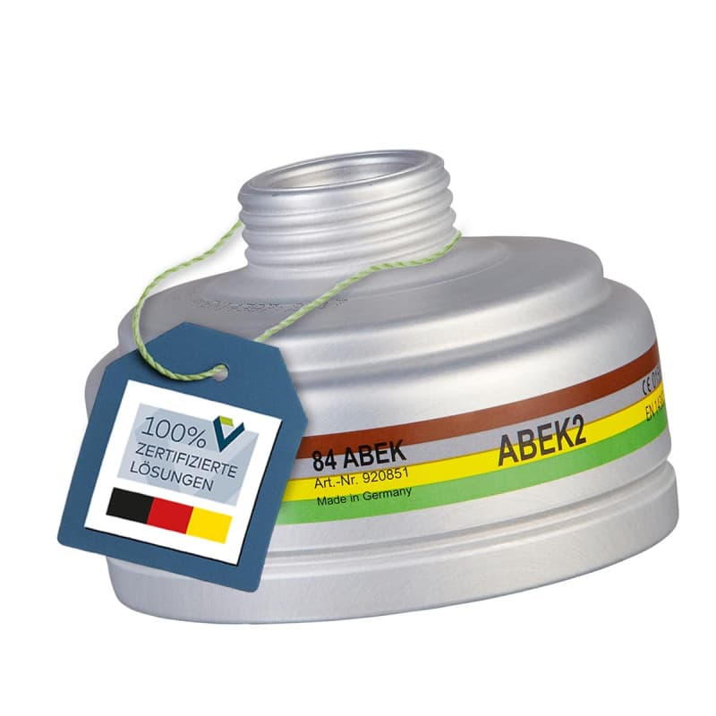 Filtre à gaz BartelsRieger A2B2E2K2 - Filtre à vis de protection respiratoire de qualité supérieure - Rd40 - Filtre multi-gamme