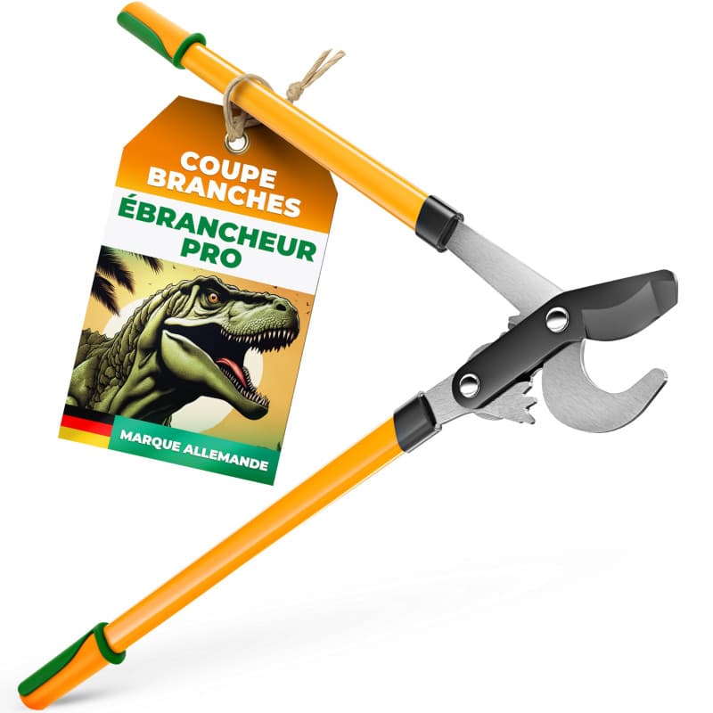 GRÜNTEK Coupe-branches Ébrancheur 76cm. Cisaille d’élagage à enclume et démultiplicateur de force. Sécateur de Jardin Puissant e