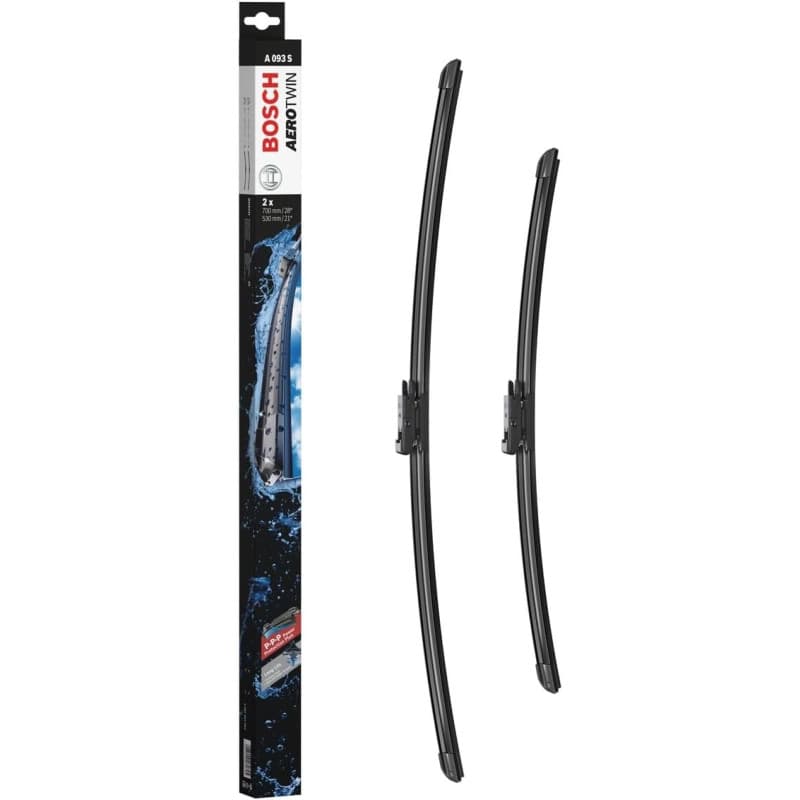 Bosch Balais d'Essuie–Glace Plats Aerotwin A093S, Longueur: 700mm/530mm – 1 Paire de Balais avant