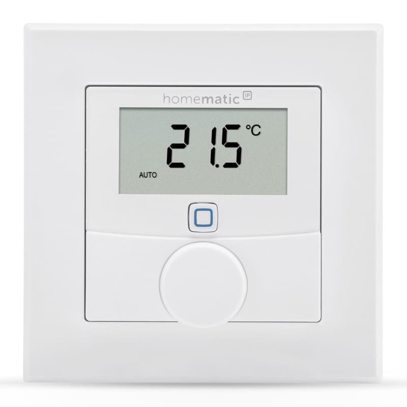 Homematic IP Smart Home 156669A0 Thermostat Mural numérique avec capteur d'humidité, Chauffage au Sol avec Application, Alexa, G