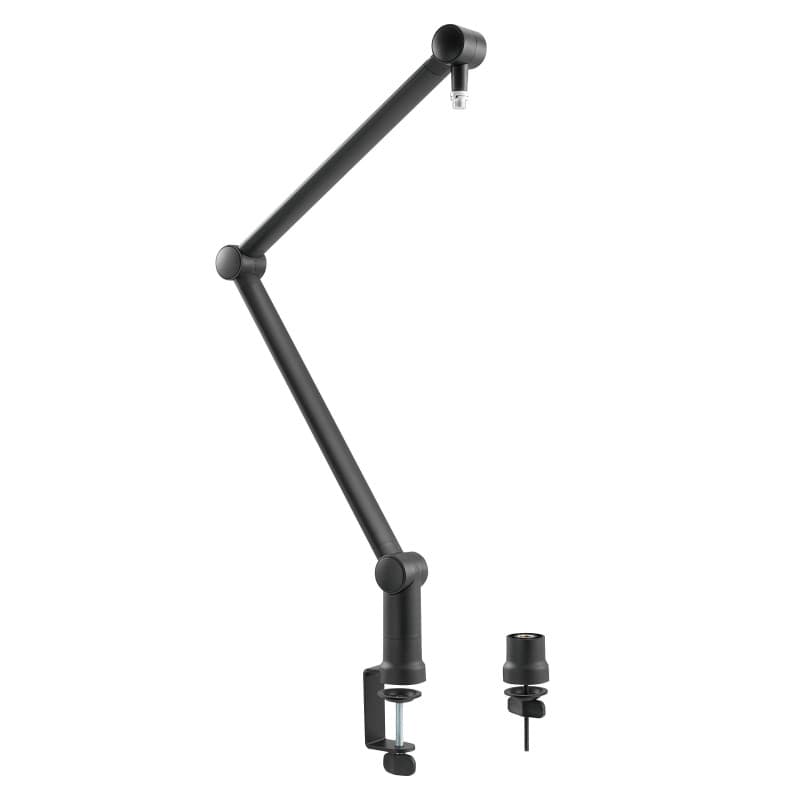 LogiLink AA0127 Bras de Microphone Professionnel avec Bras en Ciseaux Pliable pour Streaming, podcasts, Diffusion, etc., Rotatif
