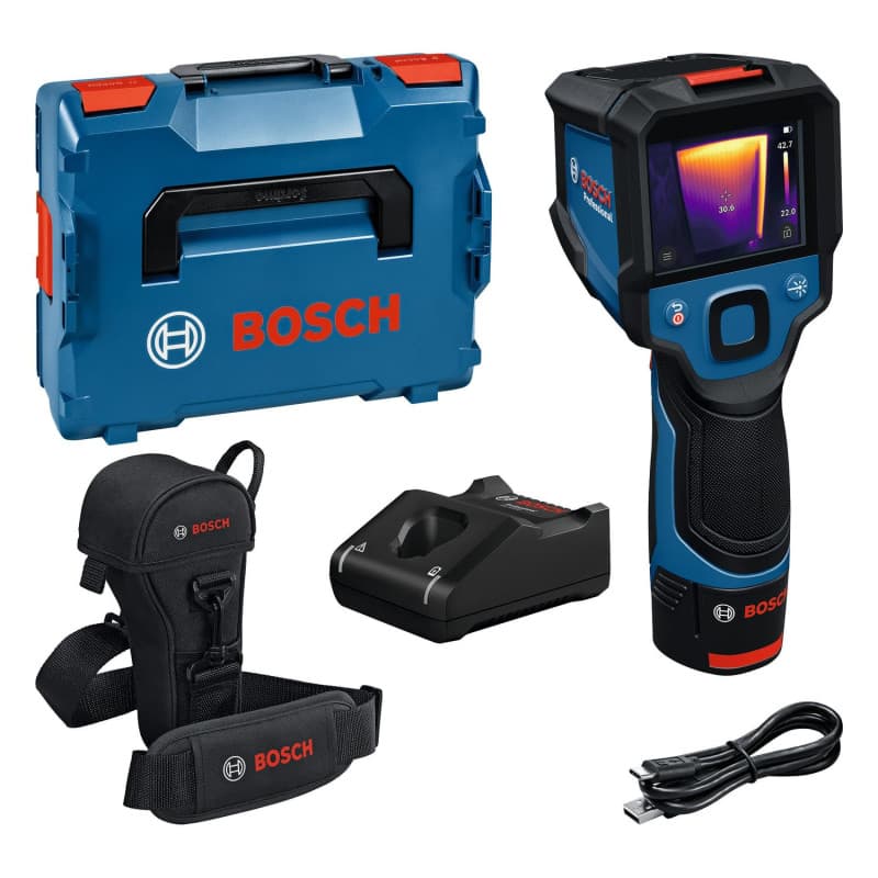 Bosch Professional Caméra thermique GTC 12V-450-13 (résolution 256x192 px, -20°C à +450 °C, double alimentation, batterie Li-Ion