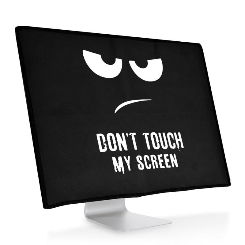 kwmobile Housse écran Ordinateur Compatible avec 27-28" Moniteur - Protection d'écran PC - Blanc-Noir