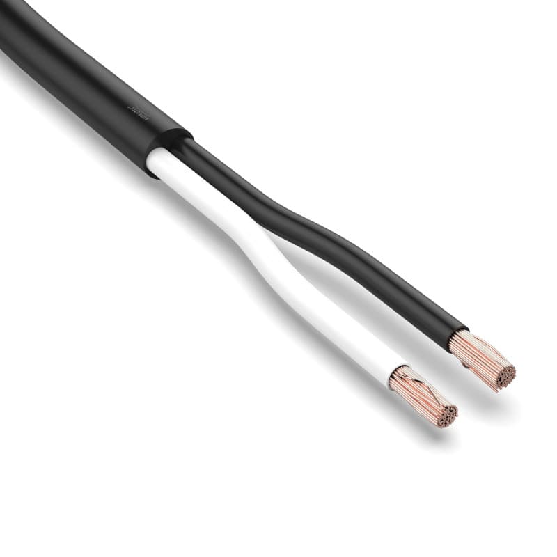 Auprotec Câble de véhicule 5 m - 2 x 0,75 mm² - Câble rond 2 fils noir/blanc- Câble électrique FLRYY - Pour remorque de voiture