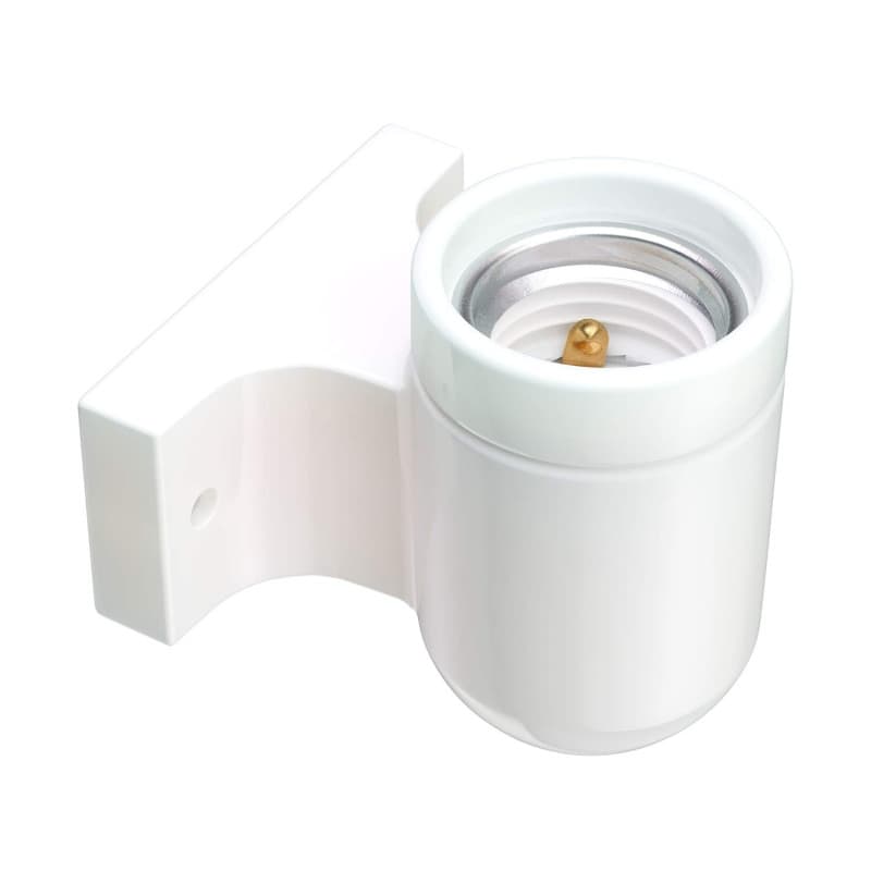 ledscom.de Applique FEL, porcelaine, blanc brillant, carrée, 1x E27 max. 300W