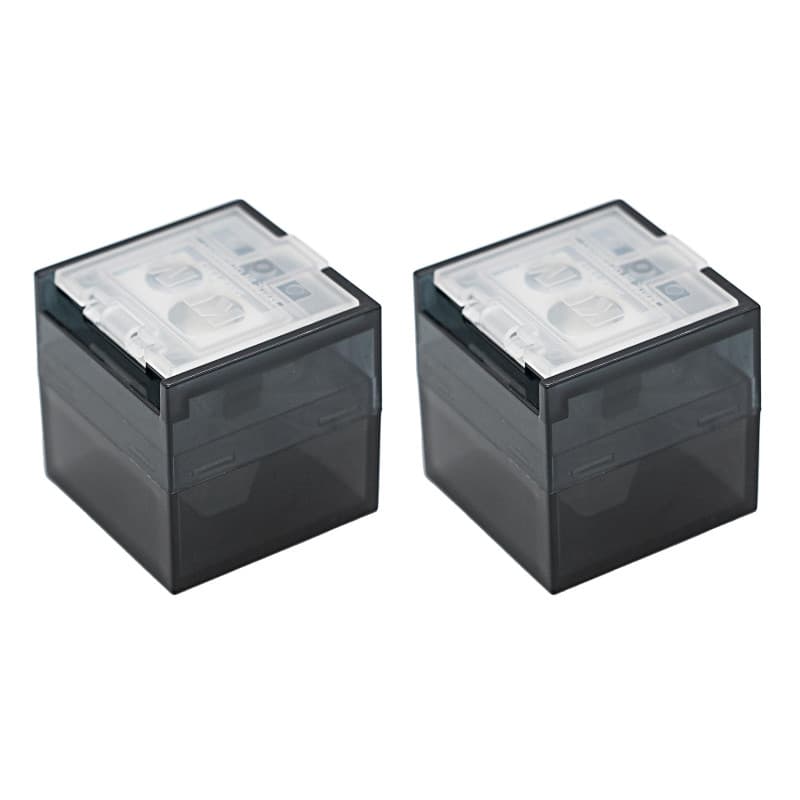 KUM AZ1037679 - Taille-crayon avec réservoir CUB3, noir, 2 taille-crayons pour crayons épais et fins et crayons de mine