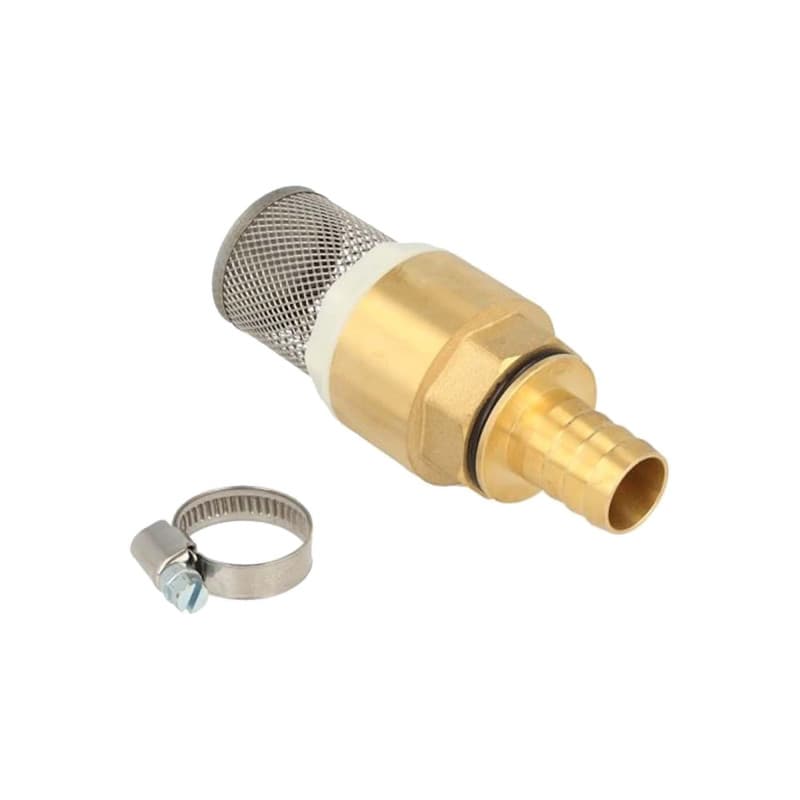 tecuro - Kit de filtre d'aspiration 1/2", valve à pied en laiton avec clapet anti-retour et crépine d'aspiration, douille de tuy