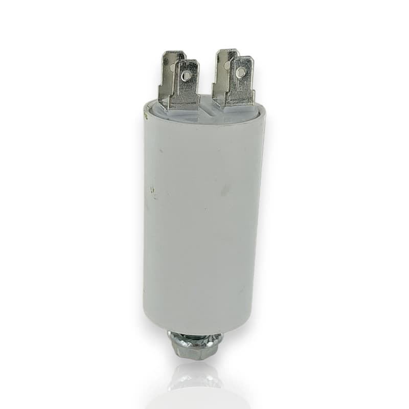 DL-pro Condensateur universel 6,3 µF 450 V Ø 30 x 57 mm avec connecteurs AMP 6,3 mm et vis de fixation M8 CBB60 pour appareils é