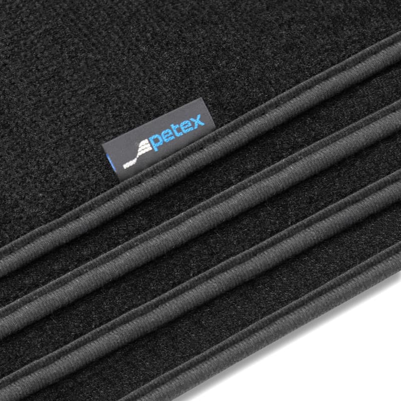 PETEX Lot de 4 Tapis de Sol de Voiture en Velours - Pluto - Noir - pour Renault Austral e-Tec (Full Hybrid) à partir de 09/2022
