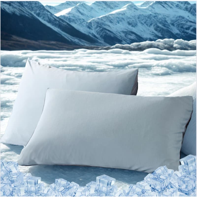 3 PAGEN Lot de 2 housses de coussin rafraîchissantes de 50 x 70 cm - Taies d'oreiller rafraîchissantes pour les chaudes nuits d'