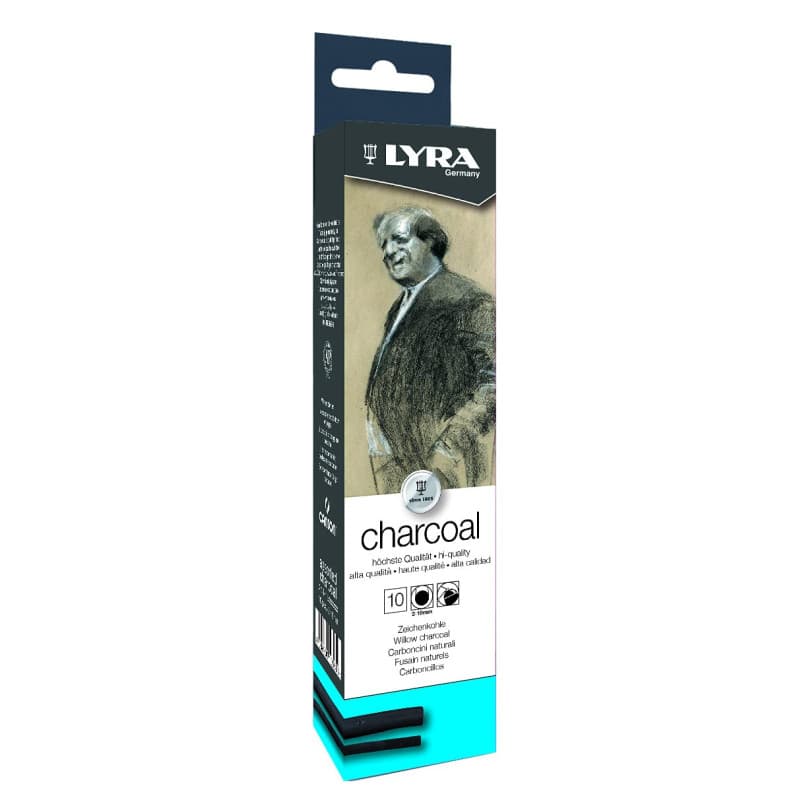 LYRA - Etui de 10 fusains de tailles assorties entre Ø 2 et 10 mm