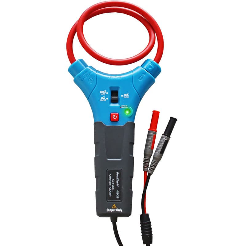 PeakTech 4205 - Adaptateur flexible de pince ampèremétrique 30/300 / 3000 A AC pour multimètre, fiche de raccordement 4 mm, ampè