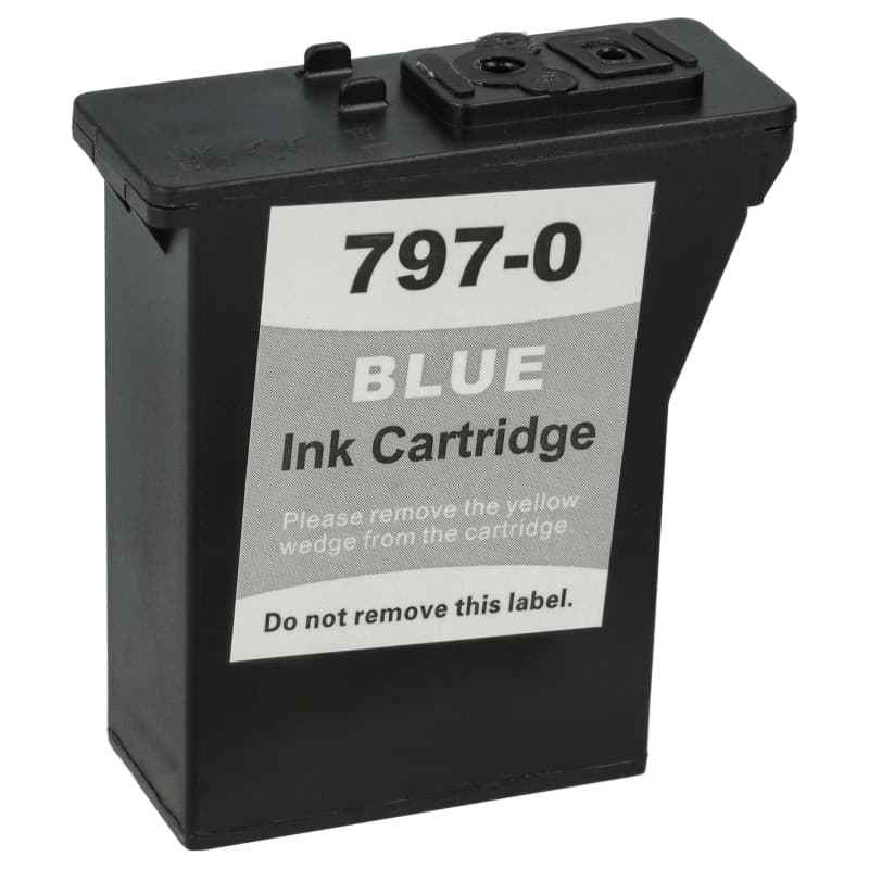vhbw Cartouche d'encre Bleu Compatible avec Pitney Bowes DM55i, DM50i, DM55, DM50, K700 imprimante (Compatible, 25 ML + Puce) -