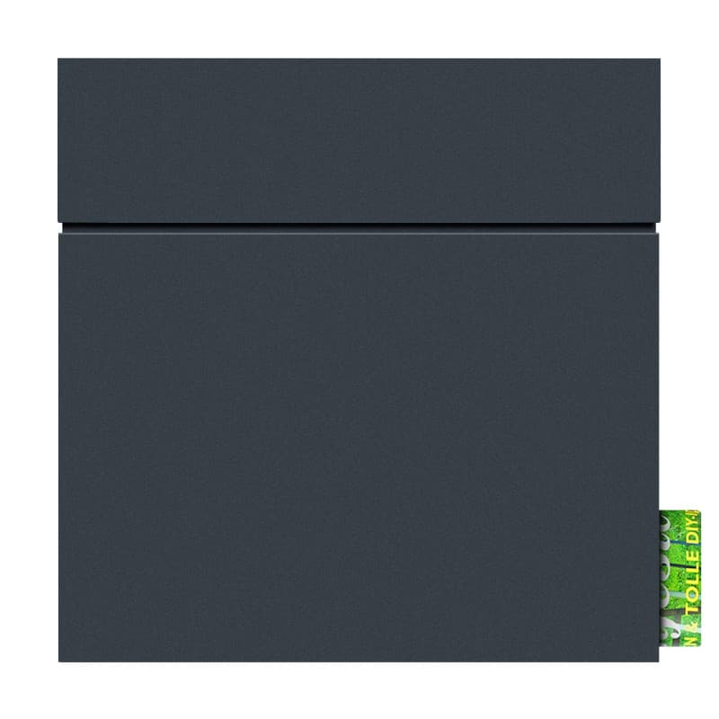Boîte aux lettres avec porte-journaux anthracite MOCAVI 715 avec compartiment à journaux, résistante aux intempéries, murale, mo