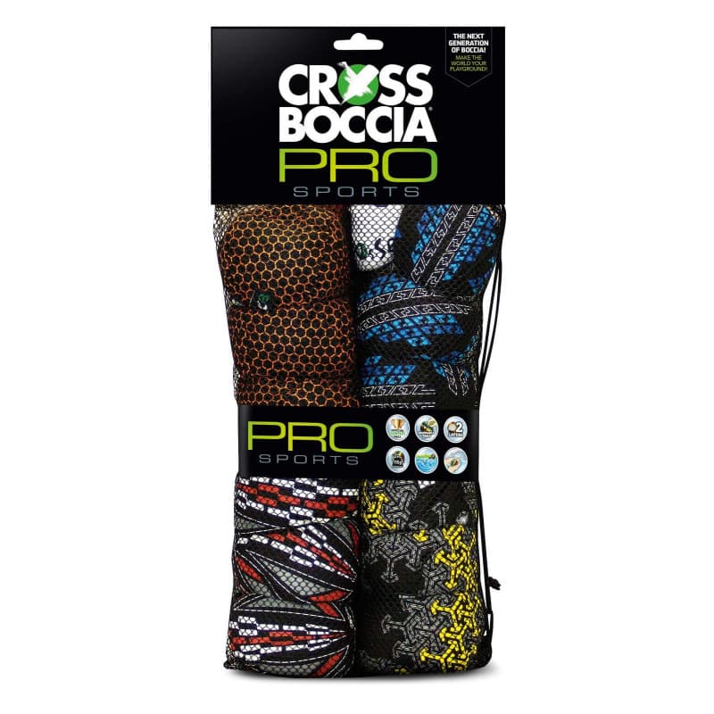 Crossboccia Family Pro Pack Race Arrows, Jeu de Pétanque, 4 x 3 Balles, 1 Balle de Visée, 970849