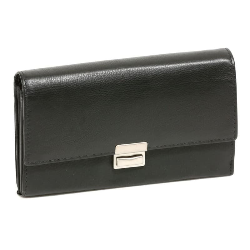 LEAS Portefeuille pour serveur chauffeur de taxi, cuir véritable, noir Special Edition''