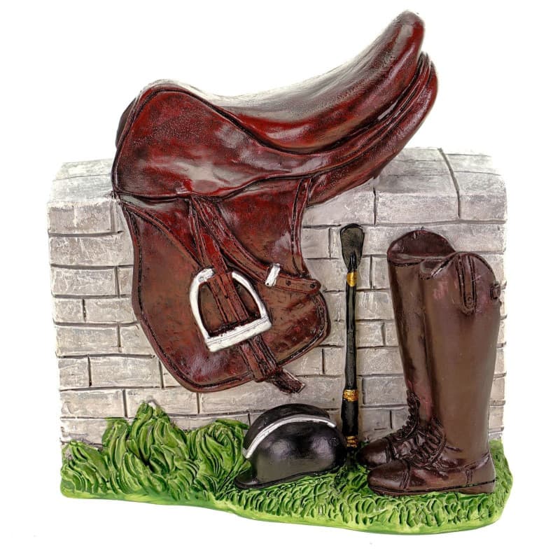 Kremers Schatzkiste Tirelire XXL en poly multicolore avec selle de cheval 15 cm