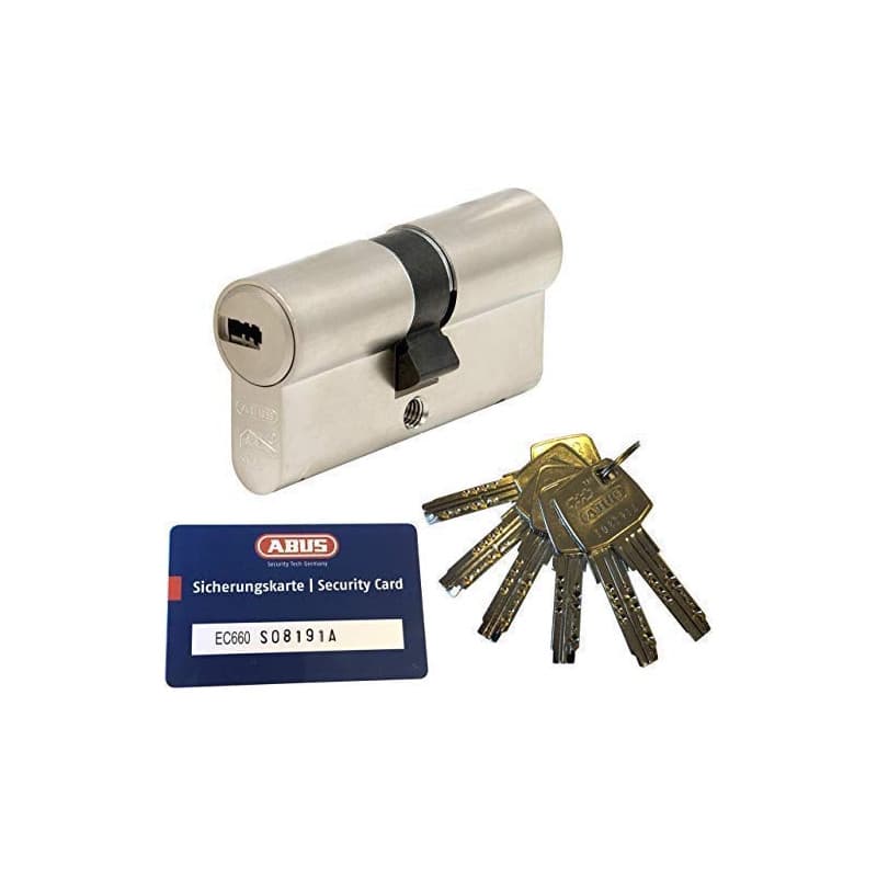 Abus ec660Profil Double cylindre Longueur (A/B) 45/60mm (C = 105mm) avec 6clés, avec carte de sécurité