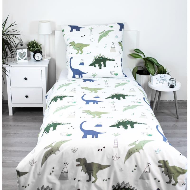 Theonoi Parure de lit 2 pièces pour enfant - Housse de couette réversible - Parure de drap - 135 x 200 cm - 80 x 80 cm - Coton -