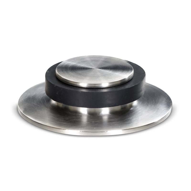 Stoppwerk Butée de porte en acier inoxydable - Butoir de porte sol - Entretoise pour une fixation au sol - Bloc Porte sol Ø 5,3