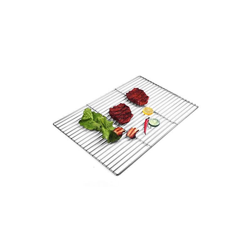 HeRo24 Grille de cuisson rectangulaire en acier inoxydable 54 x 34 cm
