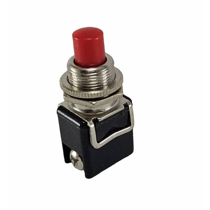 Bouton poussoir 4 A, 250 V, 8 A 125 V (6 V 9 V 12 V 24 V CC) - Broche de traction de retour à ressort - Montage du trou 12 mm -