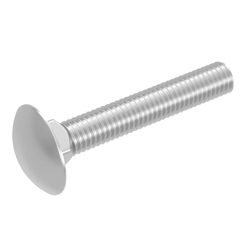 SECCARO Lot de 20 vis de serrure M12 x 70 mm, acier inoxydable V2A VA A2, DIN 603 / ISO 8677, tête ronde plate avec embout carré