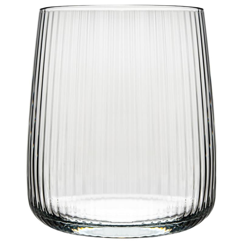 KONZEPT Verre à eau rainuré 320 ml, Lot de 6 verres élégants en verre transparent – Passe au lave-vaisselle