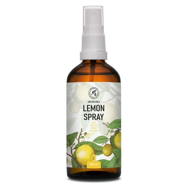Aroma Spray à l'Huile Essentielle de Citron - 100ml - Brume d'Ambiance Parfumée - Maison Intérieur - Parfum de Linge - Fleur de