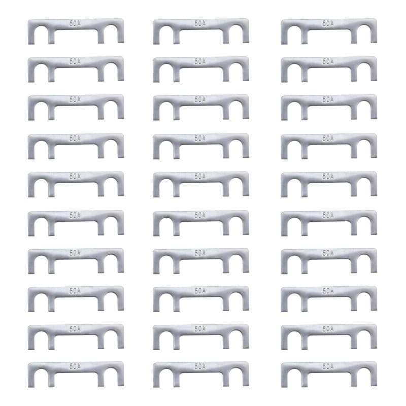 Lot de 30 fusibles plats pour voiture - 50 A - En alliage de zinc - Pour bougie de préchauffage diesel - Accessoires classiques