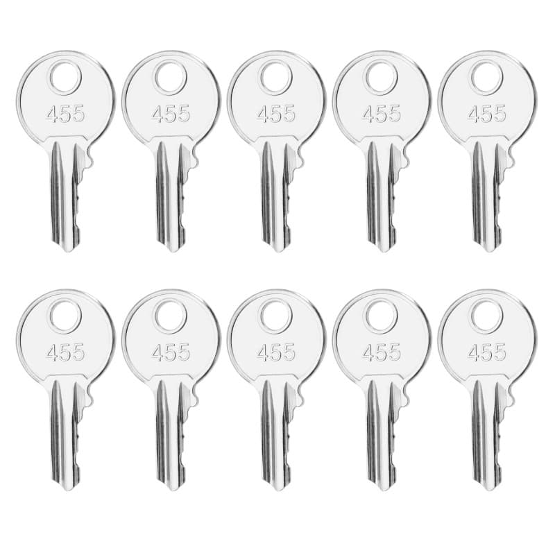 10pcs Clés de Démarrage d'allumage 455 Clés de Remplacement Compatible avec Élévateurs à Fourche Interrupteurs Électriques Acces