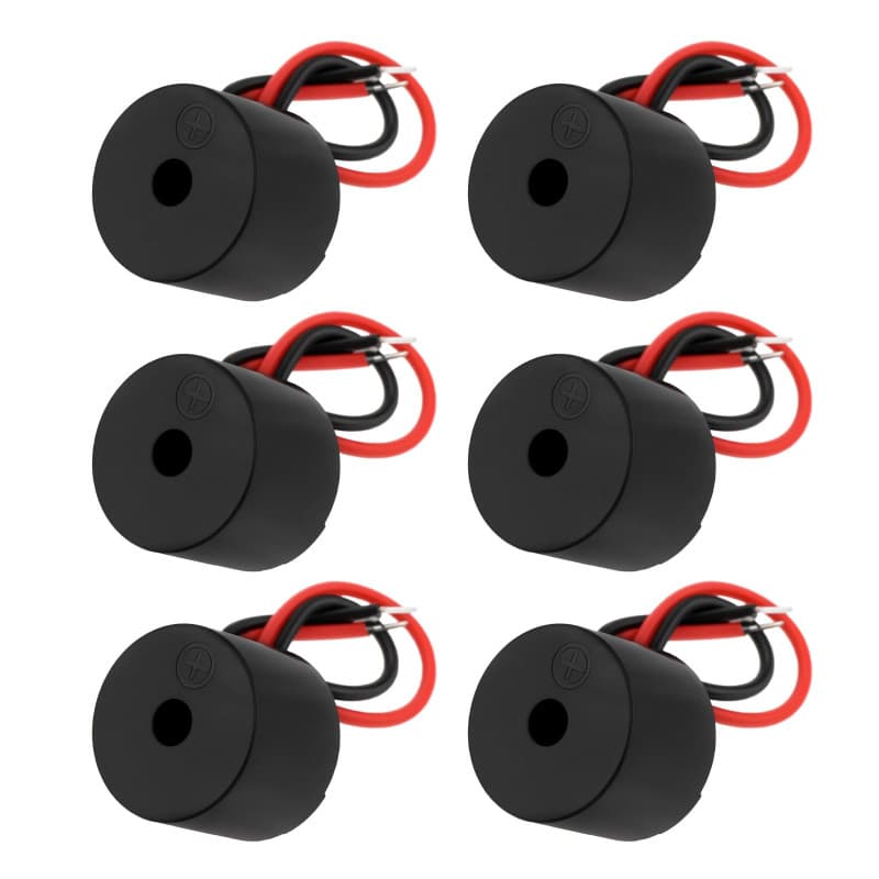 OTOTEC Lot de 6 Avertisseurs Sonores Clignotants Voiture Golf 12 V 25 MA Buzzer électronique Adapté Voiture Club Moto VTT Compat
