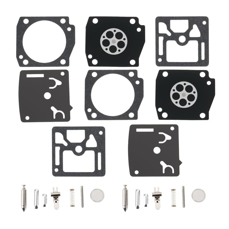 OTOTEC Lot de 2 kits de réparation de diaphragme de carburateur pour tronçonneuse - Remplace RB-122 - Compatible avec tronçonneu