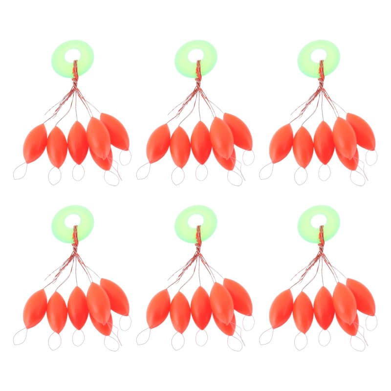 YINETTECH Lot de 60 perles flottantes pour bas de ligne Rouge 15 x 7 mm Compatible avec n'importe quelle longueur de crochet de