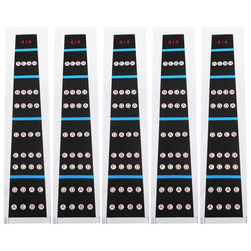 VGOL 5pcs Autocollant de Note de Manche Touche de Violon/Autocollant de Guide de Doigt 4/4 Indicateur de Position de Violon Plei