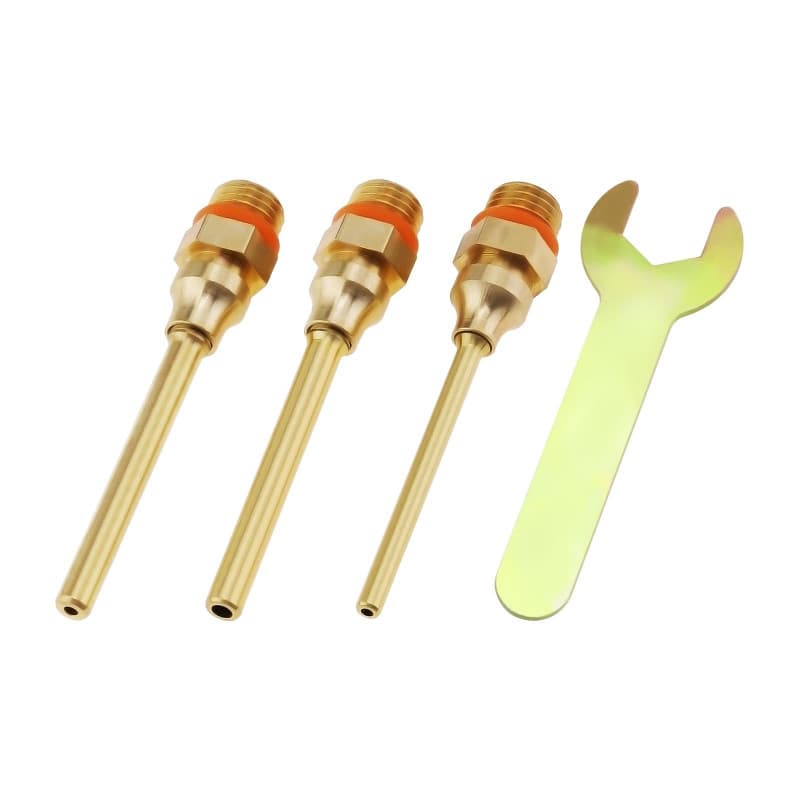 VGOL 3pcs Buses de Pistolet à Colle Chaude 3 Tailles 70mm Buse de Pistolet à Colle en Cuivre avec Kit d'Assortiment de Clés pour