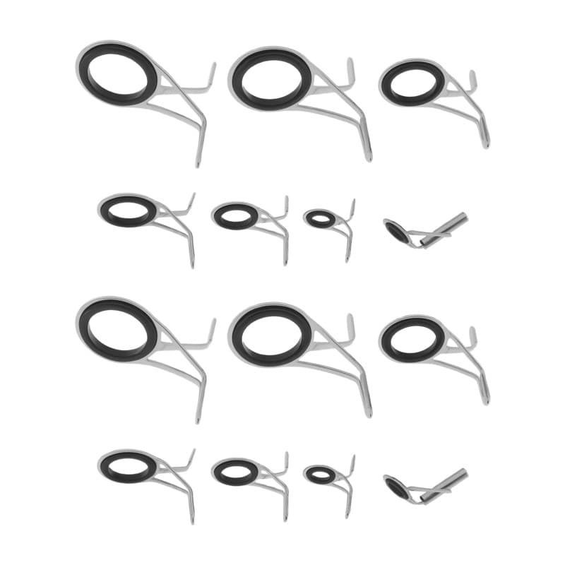 VGOL Set of 14pcs Kit de Réparation d'anneaux de Canne à Pêche Guide de Canne à Pêche Longue Distance (1,8cm 1,4cm 1,1cm 0,8cm 0