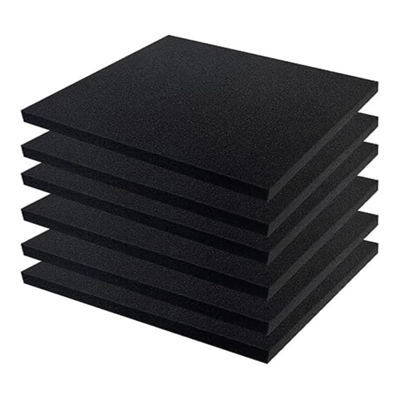 Geieold Lot de 6 plaques de mousse de polyuréthane, rembourrage en mousse pour valise, emballage, boîte à outils, rembourrage en