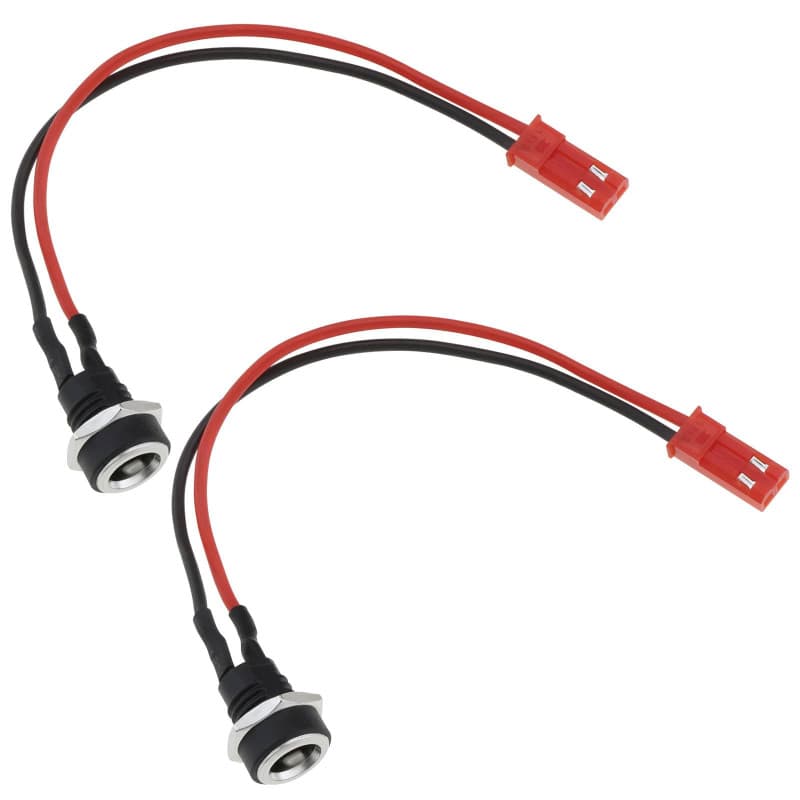 eMagTech Lot de 2pcs Câbles de Chargement pour Scooter Électrique à 2 Broches Longueur 15cm Prise Coaxiale 5,5mm OD 2,5mm ID Com
