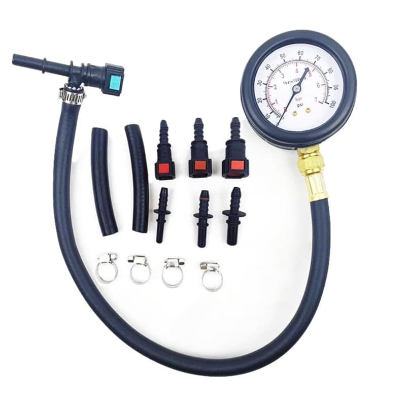 Exogio Kit de test de pression de carburant, Système de Carburant Automobile Manomètre à Essence, Outil de Testeur de Pression d