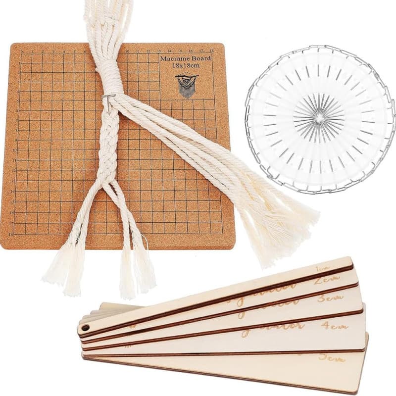 Comphic Kit de Macramé DIY avec Planche et Épingles en Macramé, Outils pour Macramé, Fournitures pour Macramé