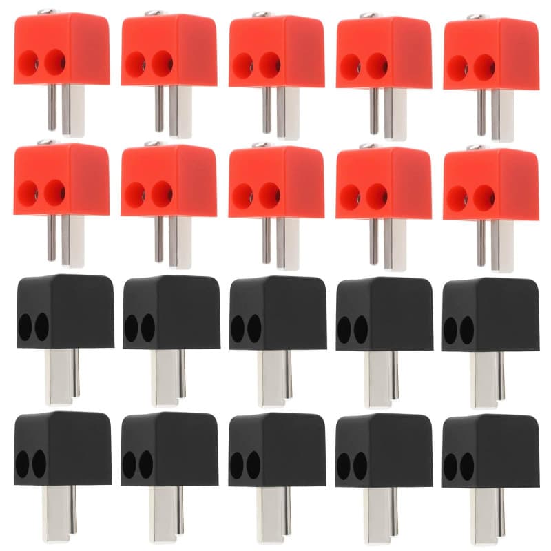 ECSiNG 20 Lot Fiches de Haut-Parleur à 2 Broches Adaptateur de Prise DIN Connecteur de Câble de Haut-Parleur pour équipement Aud
