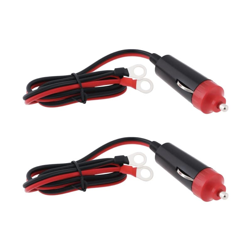 ECSiNG Lot de 2 Prises Allume-Cigare Mâles 10 A 6 V 12 V 24 V pour Voiture Onduleur Pompe à Air Tasse électrique