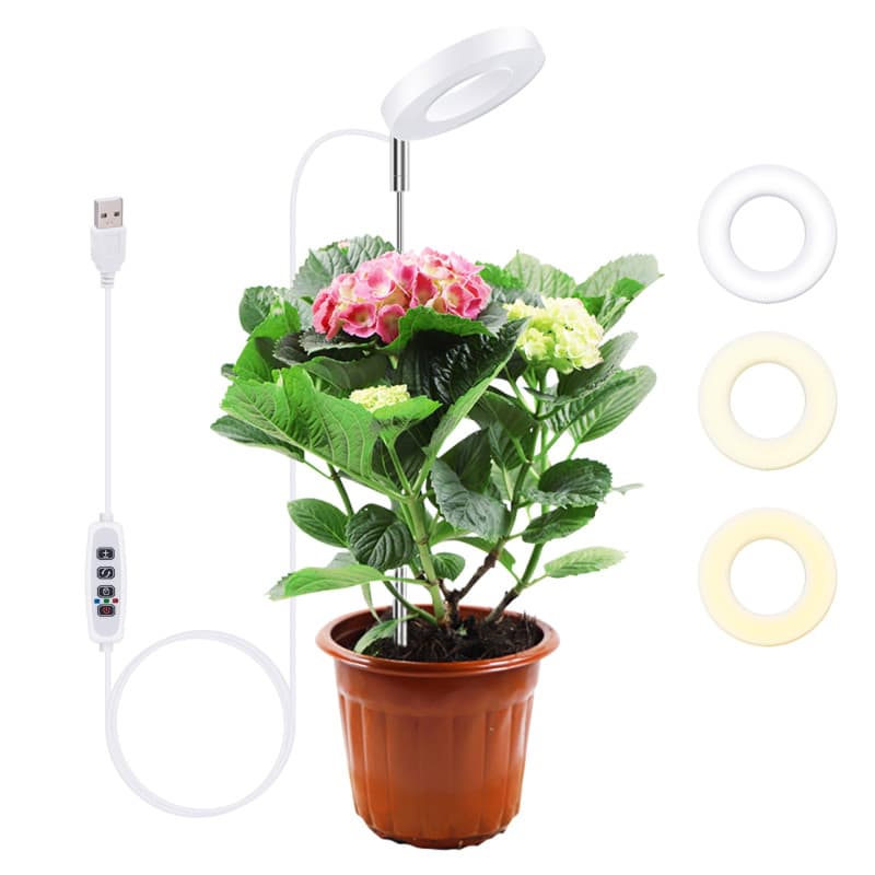 Mcbazel Lampe Plante, Lampe de Croissance 24 LED à Spectre Complet, Hauteur Réglable 61,5 cm, Minuterie 4H/8H/12H avec 10 Niveau