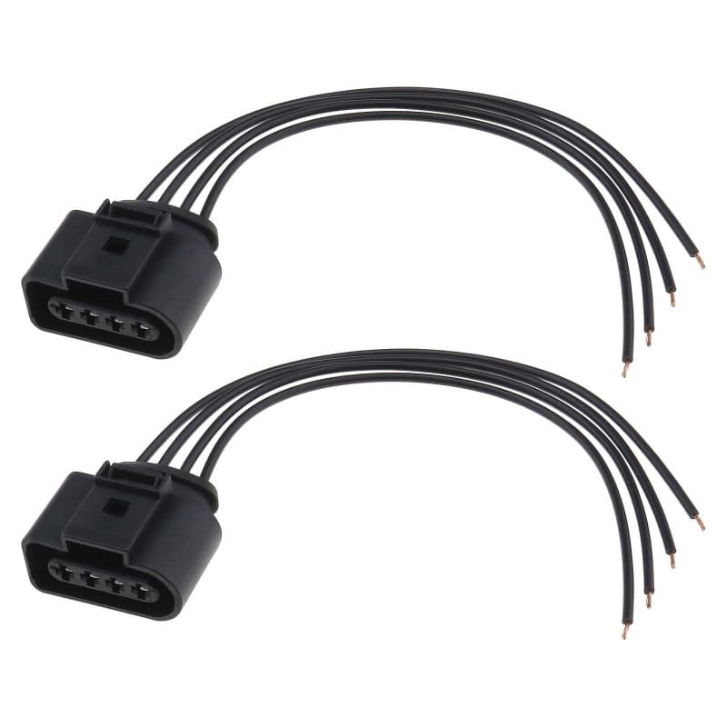 ECSiNG Lot de 2pcs Connecteurs de Bobine d'allumage 4 Broches pour Voiture 1J0973724 Compatible avec Audi Compatible avec Skoda
